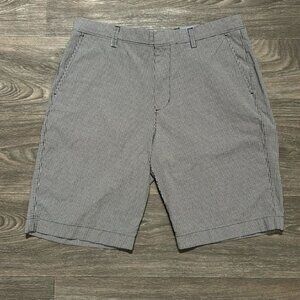 J.Crew Gingham Shorts 34 Black White Vichy Check Cotton Flat Front Preppy 11"